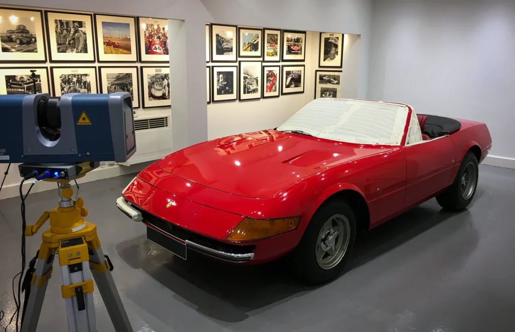 Ferrari-Daytona-Spyder-3D-laser-scan-Forte-Vision-Red-classic-car-in-gallery