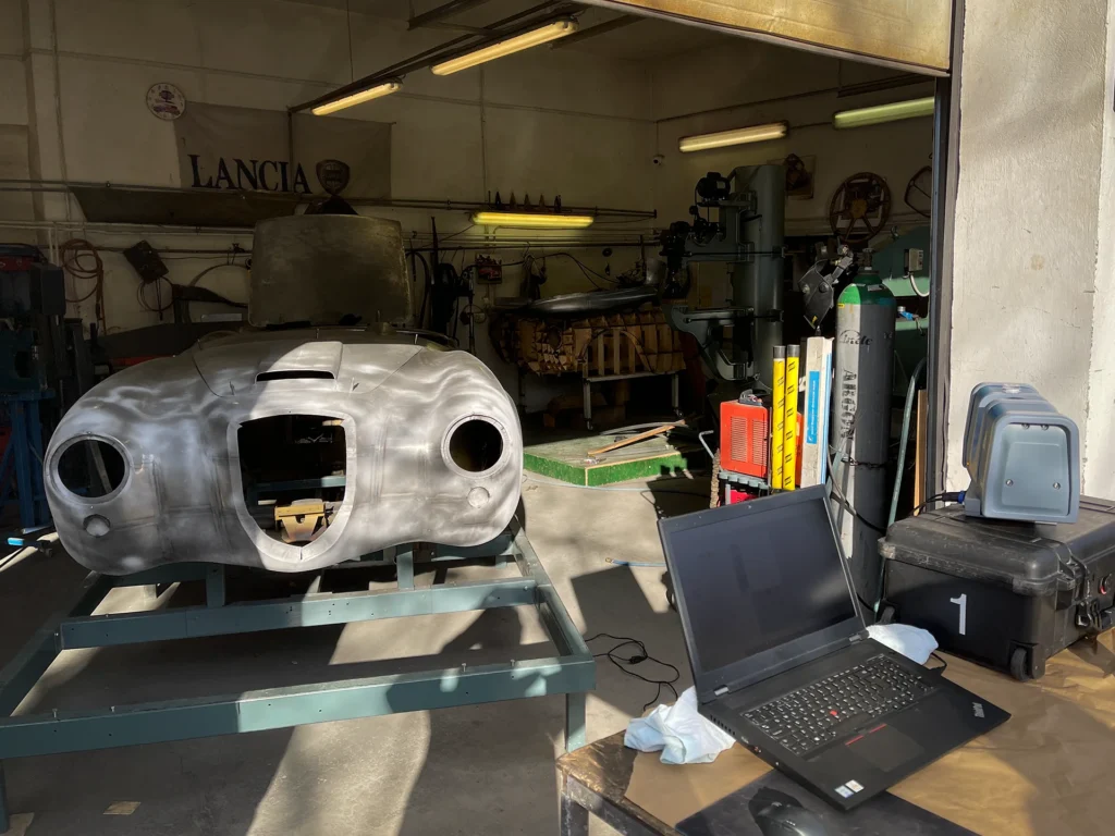 Lancia-Aurelia-B24-Spider-car-body-buck-wood-workshop-3D-scanning-Forte-Vision
