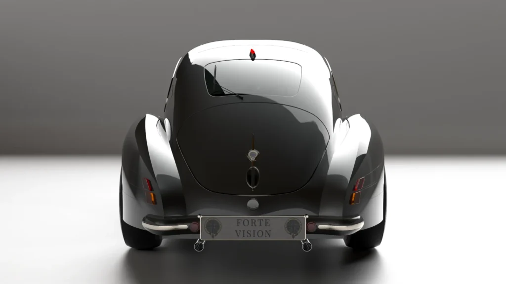 Forte-Vision-Bracco-MKIV-rear-Classic-Car-3D-render-Bentley-Continental-Alfa-Romeo-2600B-style-studio-setting